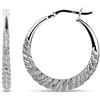 LeCalla Gioielli in argento sterling Orecchini a cerchio classici con finitura opaca e leggera per donne adolescenti 30MM