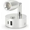 Bewinner Lampada da lettura LED per Interni 12-24V, Faretto con Luce Notturna Blu
