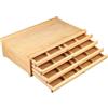 RATSTONE 4 Cassetti Scatola Portaoggetti Per Artisti 40x26x12cm,Con 4 Cassetti,Portatile,Scatola Di Immagazzinamento Per l'Arte In Legno Di Faggio Premium,Per Pastelli,Matite,Pennelli,Timbri