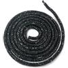 GDO GIOIE D'ORIENTE Cordone Strass in Silicone, 4 mm x 10m, con Cristalli Decorativi per Accessori Moda Borse Fai da te (Nero, 4.0 Millimetri X 10.0 Metri)
