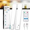 Vorsprung® Luci per armadietti, 2 confezioni da 6000 K, dimmerabili, senza fili, con telecomando, per cucina, scale, dispensa, armadio (classe energetica A) [classe energetica A]