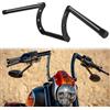 DREAMIZER Manubrio Z per Moto, 22mm 7/8 Ape Hanger Compatibile con Custom Bobber Chopper Cruisers Softail Dyna Sportster