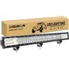 RIGIDON barra led fuoristrada 4x4 12V 24V 28 Pollici 70cm 396W fendinebbia | impermeabile, tripla fila, per auto trattore camion SUV UTE ATV barca veicoli offroad, 6000K bianca, faro di profondità