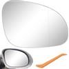 LbsAMP Vetro Specchietto Retrovisore Esterno Compatibile con VW Golf 5 Passat B6 Jetta 5 2006-2010 Riscaldabile Specchietto Retrovisore Ricambio Asferico Lente di Retromarcia - Destro