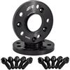Simoni Racing DR038N/B2N Kit 2 Distanziali Ruota Neri 15 mm 5x112 66,6 con Bulloni M14x1.5 45 mm, Alluminio Ergal per SsangYong Tivoli Korando Actyon XLV