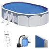 Gre Fidji Ovale 500x300x120cm - Piscina fuori terra in acciaio - Filtro Aqualoon