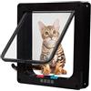 Sailnovo Gattiera per porta per gatti XL (dimensione esterna 24,5 x 28,5 x 5,5 cm), 4 posizioni bloccabili per porte interne ed esterne, porta per animali domestici resistente