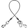 Mi Metty Cintura Sicurezza Cani Auto,cintura per cani auto in filo d'acciaio a prova di masticazione,per con doppia clip e fissaggio di bloccaggio (Nero, 2 inch/80cm)