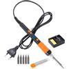 Swft Huo Saldatore a Stagno Kit 90W, Set 8-in-1 con Temperatura Regolabile 180-500℃, Display LED Digitale, Kit Saldatore con Supporto, Filo per Saldatura, 5 Punte,Per Saldatura e Riparazioni