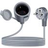 YINGAYOU Prolunga Schuko Corta 16A 250V Prolunga Elettrica Schuko 90 Gradi Impermeabile, 2AC IP44, Adatta per Ambienti Interni o Esterni (Grigio, 2 m)