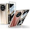 COQUE Custodia per telefono Honor Magic V5 con pellicola anti-Peep, guscio di copertura pieghevole in stile Supercar, custodia trasparente per Honor Magic V5-Oro