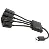 chenyang Micro USB Host OTG 3 Porte Hub Cavo Adattatore con Alimentazione per Galaxy S5 i9600 Note3 N9000 Cellulare & Tablet