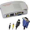GINTOOYUN Adattatore da VGA a RCA, convertitore AV composito da S-VIDEO a VGA, per HDTV, monitor, laptop, desktop, PC. di Fengqlong