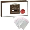 Doni Bomboniere Kit Confezione 1Kg Confetti Gusto Cioccolato Ricoperti colore Rosso + 50 pz Bustine Portaconfetti Trasparenti per Cresima Compleanno Anniversario Laurea Made in Italy