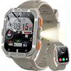 Blackview Smartwatch Uomo, Orologio Intelligente Fitness con Chiamate Bluetooth, 1.91" GPS Smartwatch Militare Uomo 115+ Modalità Sportive, Cardiofrequenzimetro, SpO2, Torcia, Bussla per Android iOS