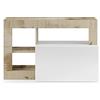 Web Convenienza Mobile Basso Ingresso - Made in Italy - Collezione Hamburg - Scarpiera con Anta a Ribalta - Mobile Scarpiera Ingresso Design Moderno e Originale - Color Bianco Lucido e Pero