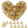 FIHODONE 200 Pezzi Fermacampioni Mollette a Forma di Cuore, per Scrapbooking Brads, Fermagli a Testa Tonda in Metallo, Fermacampioni Piccoli per Decorazioni DIY