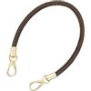 QUARKZMAN Laccetto in Pelle per Borsa, 1pcs 50cm/19.69 Laccetto Corto in Pelle PU Intrecciata con Fibbie in Metallo A Cavalletto, Borse (Laccetto Marrone Scuro + Fibbia Dorata)