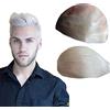 N.L.W. Protesi Capelli PU e Pezzi Umani Europei Parrucchino Uomo 8×10 Pollici Pelle Sottile