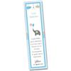 PRINTSERVIS 30 Segna libro per festa Battesimo personalizzabile 40x150 stampato su cartoncino 300gr per bimbo/a pronto per l'utilizzo e facile da compilare (Elefante Azzurro)