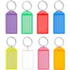SLIVERBA 30 Pezzi Targhette Portachiavi, Portachiavi Plastica 8 Colori con Targhetta, Etichette Chiavi per Contrassegnare Chiavi Zaino Animali Domestici Valigie