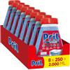Pril 5in1 Cura Lavastoviglie Intensive (8 confezioni da 250 ml), Detergente per Lavastoviglie con Power & Pearls, Decalcificante e Liquido per una Pulizia Profonda della lavastoviglie