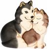 THUN - Coppia Husky Polo e Alaska in ceramica - 16,5x14x17,1 cm