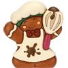 THUN - Omino di pan di zenzero Pepi chef in ceramica, medio - Thunland - 11,2x4,9x12,5 cm
