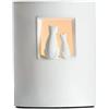 Gilde Lampada da tavolo decorativa coppia di gatti - Lampada da tavolo in porcellana bianca H 22 cm