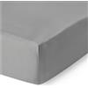 Amazon Basics Lenzuolo con Angoli Una Piazza e Mezza Cotone Raso 400 Fili, con altezza da 30cm, 140 x 200 cm, Grigio Scuro