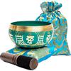 HIMALAYAN BAZAAR Set di campane tibetane con borsa, facile da suonare, autentica meditazione artigianale consapevole suono olistico 7 chakra guarigione regalo Himalayan Bazaar