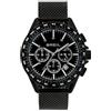 Breil, Collezione Lucien, Orologio Uomo, Cronografo in Acciaio Lucido, Quadrante Nero con Dettagli Argento, Bracciale Mesh in Acciaio IP Gun Satinato, Chiusura Subacquea, WR 5 ATM, Cassa 43 mm