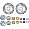 Trade-Shop - Set di 2 spazzole in filo di acciaio, 15 cm x 2,54 cm, con adattatore compatibile con Stihl FS-55 FS-56 FS-80 FS-85 FS-90R FS-100 F-108