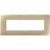 Vimar 14657U.31 Plana Up Placca naturalmente integrabile con Plana, 7 moduli, tecnopolimero, champagne