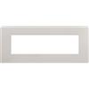 VIMAR 14657U.13 PLANA UP Placca naturalmente integrabile con Plana, 7 moduli, tecnopolimero, grigio dolomite matt