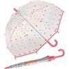 ESPRIT Ombrello trasparente per bambini, Candy Hearts, 73 cm