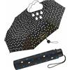 happy rain Ombrello nero da donna con design a gocce che cambia colore in caso di pioggia Multicolore Mini ombrello tascabile apribile a mano. 95 cm