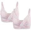 uxcell Sourcingmap - Reggiseno da donna a coppa intera, traspirante, confortevole, con pizzo floreale, copertura completa, non imbottito, con ferretto Rosa chiaro-2 Pezzi 85BC