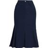 Allegra K Gonna in Velluto A Coste da Donna A Vita Alta Elegante Casual A Coda di Pesce Midi Autunno Blu Scuro S