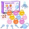 AOOSA 10 Set Serrature e Giocattoli Chiave, Giocattoli con Chiave Lucchetto