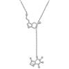 HOOHWE Collana lunga in argento sterling per le donne a strati collane nappa argento lacrima/triangolo/bar collana Y Clavicle catena per le donne gioielli, 30 Zoll, Argento sterling