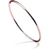 Dankadi Bracciale Finemente Lucidato in Argento 925 2MM di Larghezza, Set da 1/2/3 Impilabile 60 65 68MM di Diametro, Braccialetto da Polso Rotondo Liscio Pieno Semplice Classico DIY per Donna