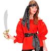 W WIDMANN MILANO Party Fashion - Camicetta per Costumi da Pirata, Cowgirl, Spalle Scoperte, Maniche a Sbuffo, Camicia da Donna per Carnevale e Halloween