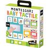 Headu - Baby Tactile Enciclopedia Montessori - Gioca e Scopri con Le Speciali Tessere | Gioco Tattile Montessori Bambini 2 3 4 Anni, 5 Cartelle e 30 Tessere Sensoriali, Tatto e Lessico, Made in Italy