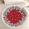Artoid Mode Rosso Casa Recinzione Alberi Neve Pupazzo di Neve Natale Tappeto Rotondo 120 cm Morbido Antiscivolo Fondo Cucina Soggiorno Decorazione