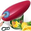 YUET Apriscatole elettrico portatile One Touch automatico, con impugnatura a batteria, per anziani affetti da artrite, elimina il dolore alle mani, previene lesioni e sforzi (rosso)