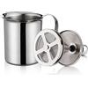 Hapivida Montalatte Manuale, 800ml Frullino Elegante per Schiuma Latte, Brocca Cappuccinatore in Acciaio Inossidabile, schiumalatte per Caffè e Cioccolata Calda, per Famiglie e Bar