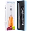 MplehDa Bacchetta refrigerante per vino, asta in acciaio inox, 3 in 1, set regalo per gli amanti del vino, bar, regalo per donne, uomini, vino rosso e bianco (1 pezzo)