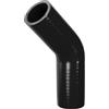 QUARKZMAN Tubo Refrigerante In Silicone Nero 45 Gradi 38Mm 1 Pz Per Auto | Spessore 5mm, Temperatura -60°C A 300°C, Pressione Max 1MPa, Adatto Per Olio Motore, Liquido Freni, Antigelo.
