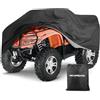 NEVERLAND Copertura ATV Quad 4 Ruote - Telo Protettivo in Poliestere 190T Nero con Marcatura Anteriore, Elastico e Fibbie Antivento XXXL(256 X 110 X 120cm)